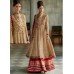 Whimsical Traditional Bride Wear Floor Touch Anarkali suit(Cream/red)